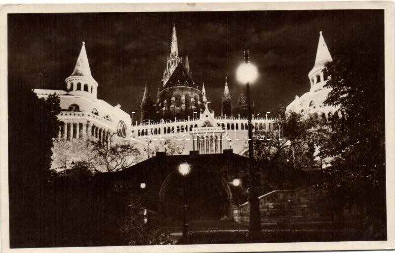 Budapest I. Halászbástya, éjjel