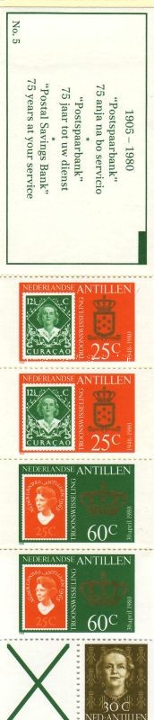 I. Julianna királynő bélyegfüzet, Queen Juliana I stamp booklet, Königin Juliana I. Markenheftchen