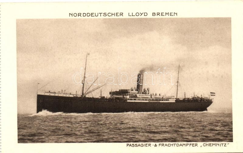 Norddeutscher Lloyd Bremen, Passagier &amp; Frachtdampfer &quot;Chemnitz&quot;