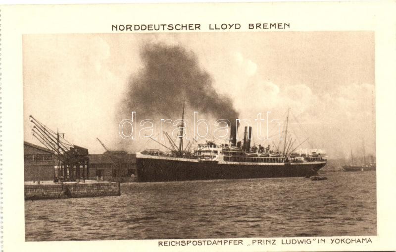 Norddeutscher Lloyd Bremen, Reichspostdampfer &quot;Prinz Ludwig&quot; in Yokohama
