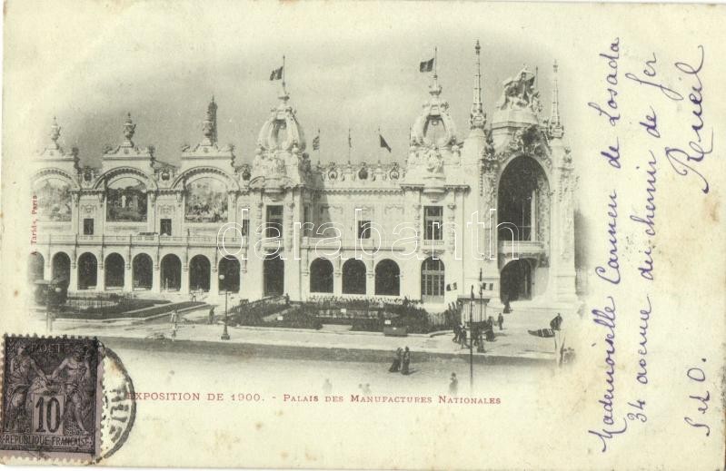 1900 Paris, Exposition Universelle,  Palais des Manufacturers Nationales