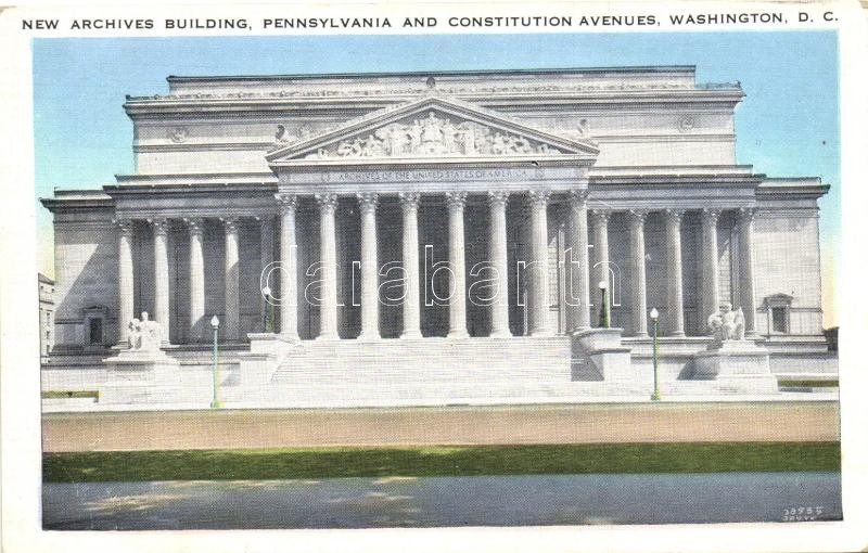 Washington D.C., New Archives Building, Pennsylvania and Constitution avenues