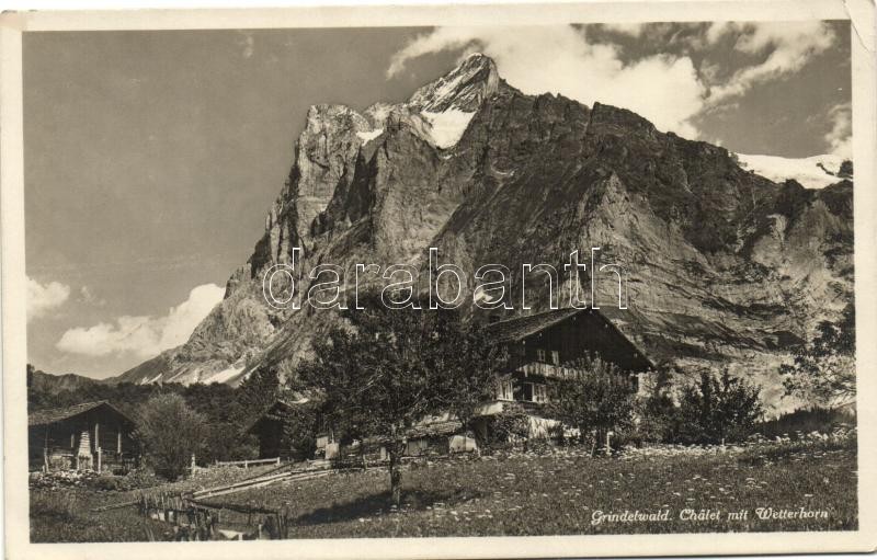 Grindelwald, Chalet mit Wetterhorn