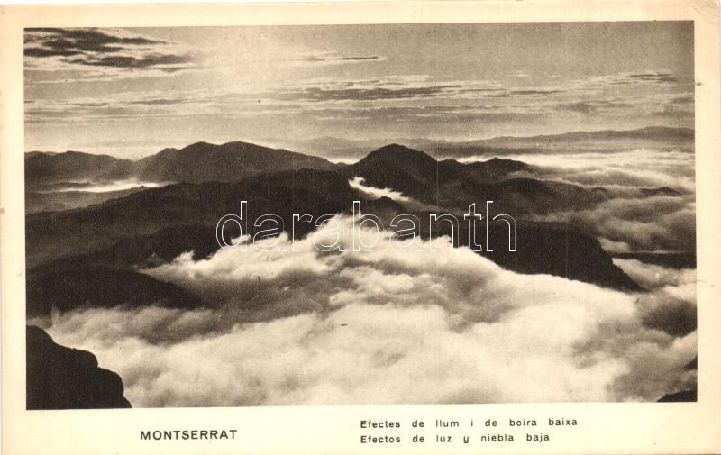 Montserrat, Efectes de llum i de boira baixa