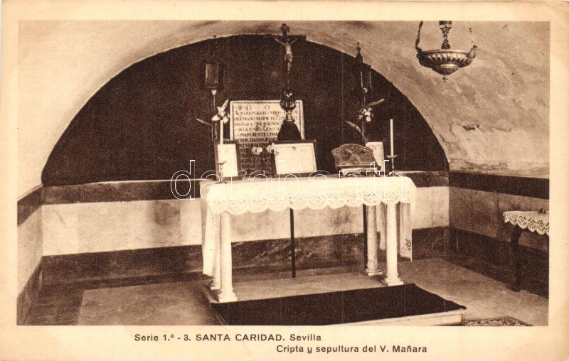 Sevilla, Santa Caridad, Cripta y sepultura del V. Manara