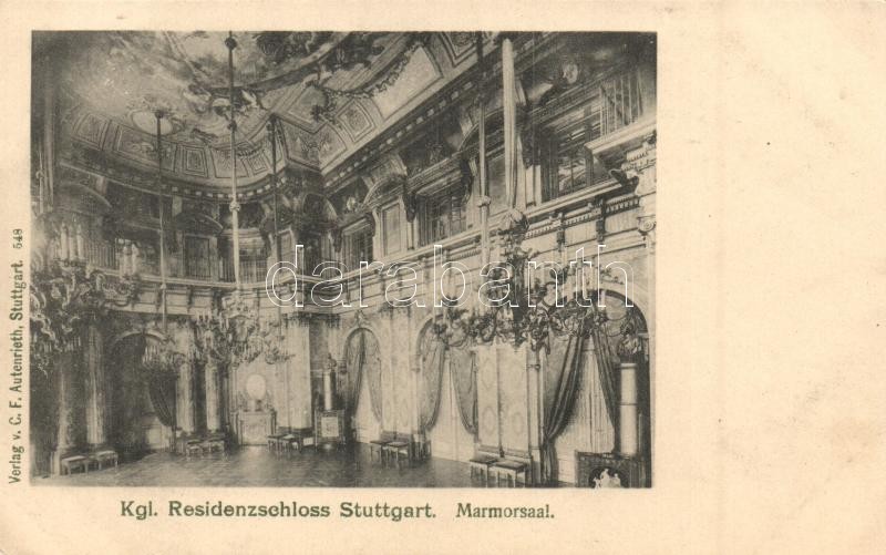 Stuttgart, Kgl. Residenzschloss, Marmorsaal / palace, interior