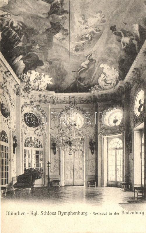 München, Munich; Kgl. Schloss Nymphenburg, Festsaal in der Badenburg / palace interior