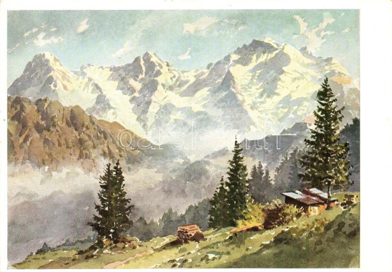 Eiger, Mönch und Jungfrau, Wiechmann Bildkarten Nr. 3100. s: Josef Süssmayr