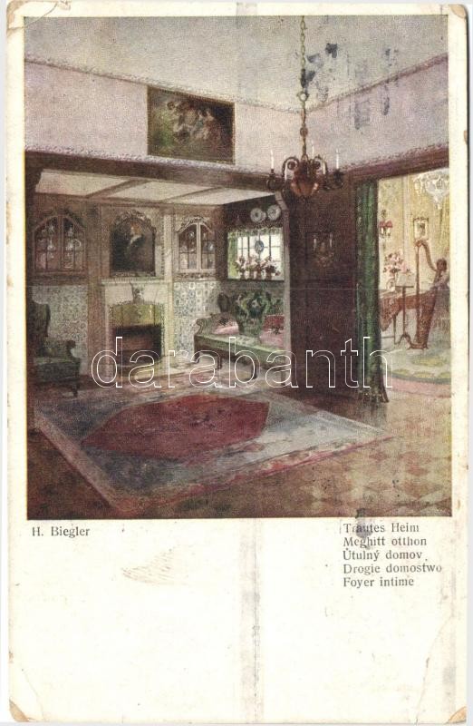 Home, Salon Apart F.H. &amp; S.W. IX. 5042. s: H. Biegler, Meghitt otthon, Salon Apart F.H. &amp; S.W. IX. 5042. s: H. Biegler