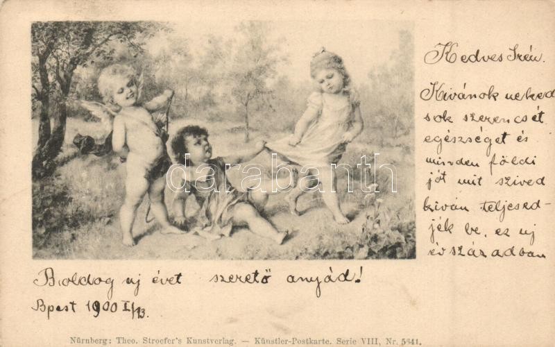 Children, Theo. Stroefer's Kunstverlag Künstler-Postkarte Serie VIII. Nr. 5641., Kisgyerekek, Theo. Stroefer's Kunstverlag Künstler-Postkarte Serie VIII. Nr. 5641.