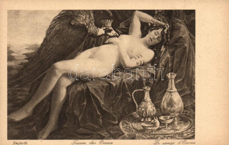 Traum der Emese  / Erotic nude art postcard s: Englerth, Emese álma / Meztelen erotikus művészlap s: Englerth