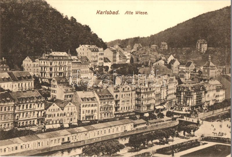 Karlovy Vary, Karlsbad; Alte Wiese, Verlag Ottmar Zieher