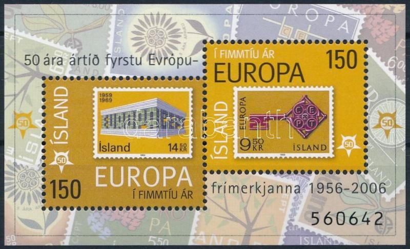 50 éves az Europa CEPT bélyeg, 50th anniversary of Europa CEPT stamp