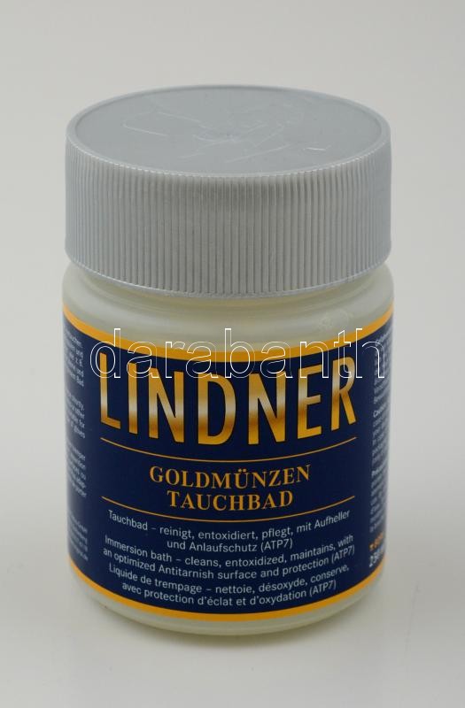 Lindner-Tauchbad für Goldmünzen, Lindner arany tisztító folyadék 250 ml 8096, Lindner cleaning dip for gold coins