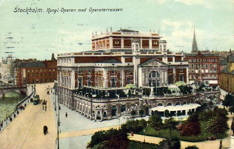Stockholm Opera terasszal, Stockholm Opera with Opera Terrace