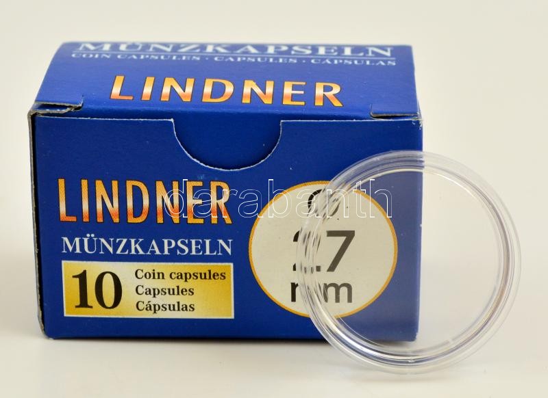 Lindner coin capsules 27mm - Pack of 10, Lindner érmekapszula 27mm - 10 darabos 2250027P, Lindner Münzenkapseln 27mm - 10-er Pack
