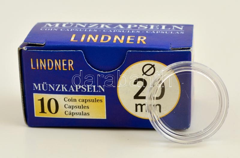 Lindner Münzenkapseln 20mm - 10-er Pack, Lindner érmekapszula 20mm - 10 darabos 2250020P, Lindner coin capsules 20mm - Pack of 10