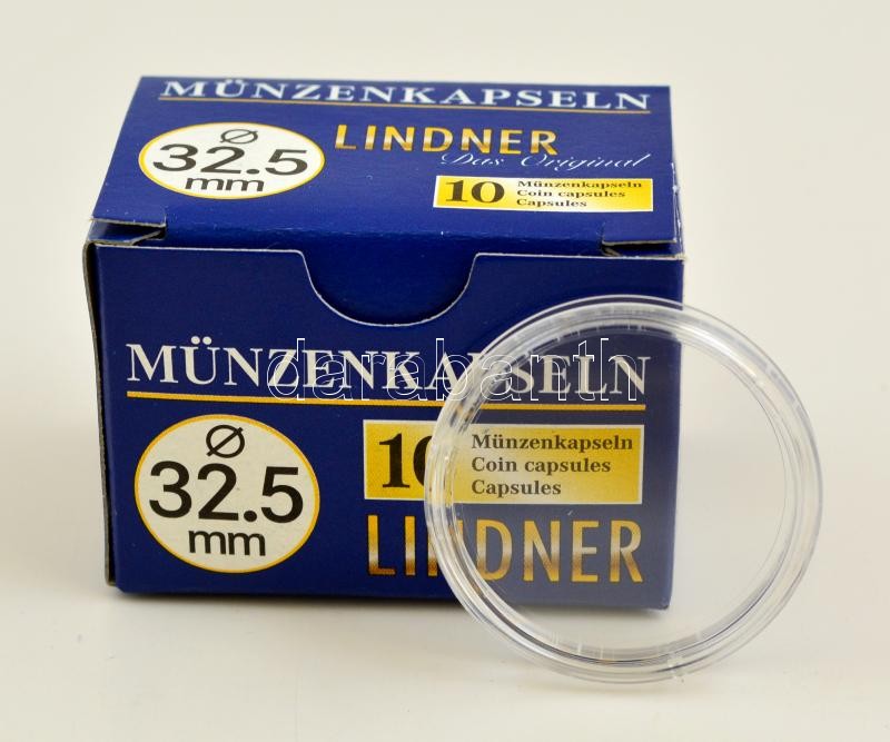 Lindner Münzenkapseln 32,5mm - 10-er Pack, Lindner érmekapszula 32,5mm - 10 darabos 2250325P, Lindner coin capsules 32,5mm - Pack of 10
