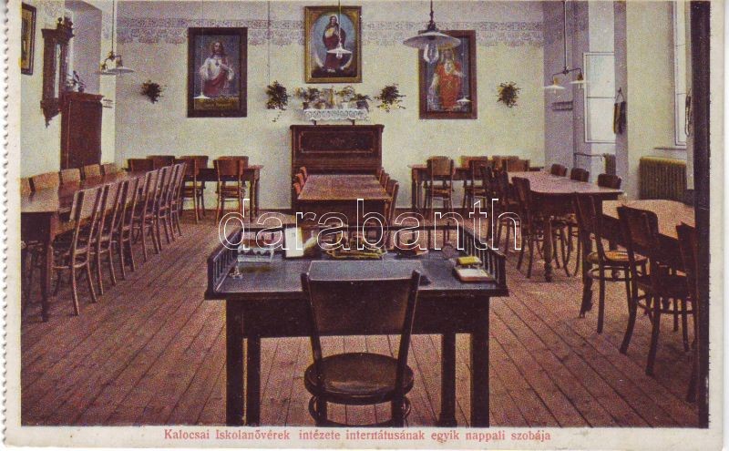 Kalocsa, Iskolanővérek Intézete, Internátus, nappali szoba, belső