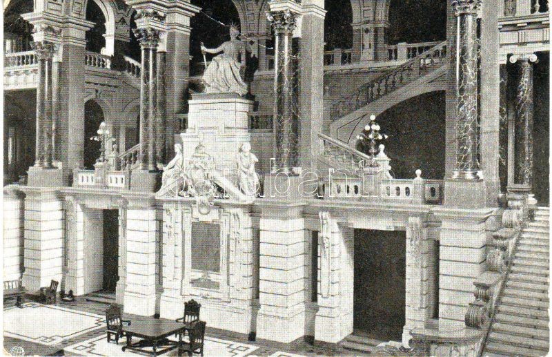 Budapest V. Igazságügyi Palota, lépcsőház, belső