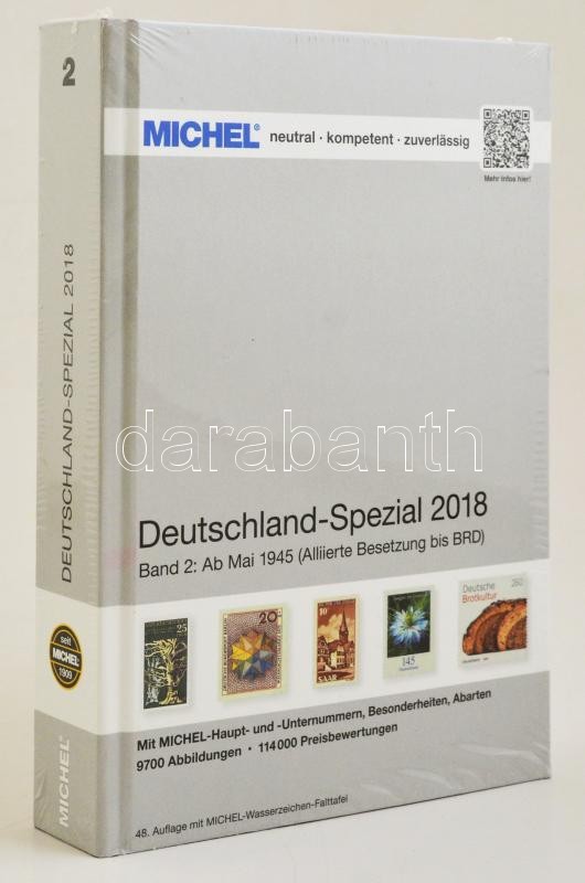 MICHEL Németország Speciál 2018/II kötet, MICHEL Deutschland Spezial-Katalog 2018 - Band 2, MICHEL Deutschland Spezial-Katalog 2018 - Band 2