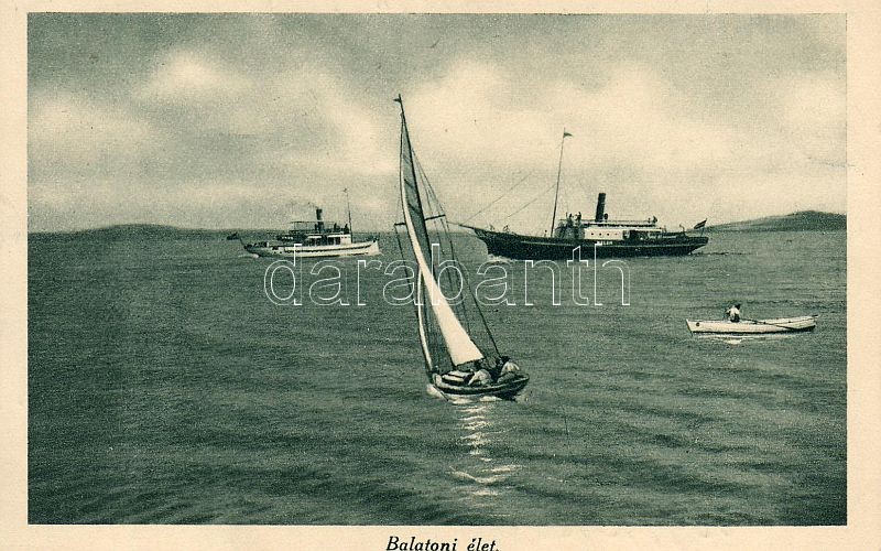Balaton, SS Kelén, gőzhajó, vitorlás, csónak
