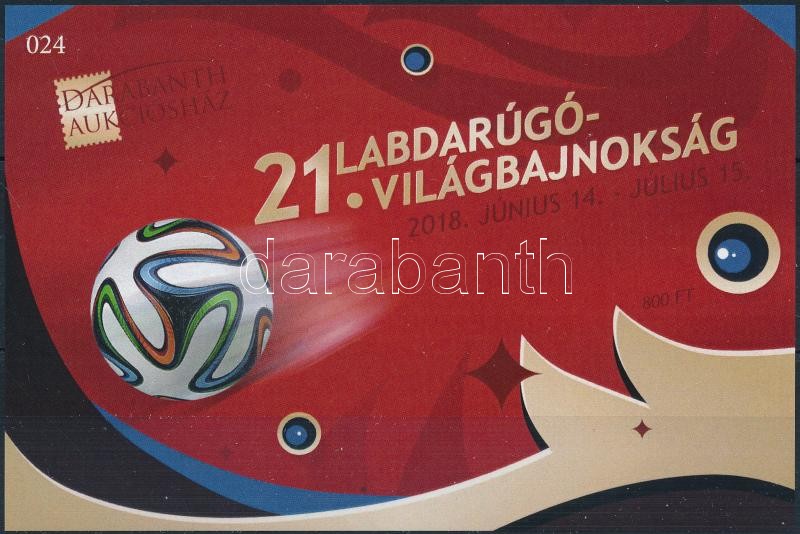 21. Labdarúgó Világbajnokság emlékív, Football World Cup memorial sheet