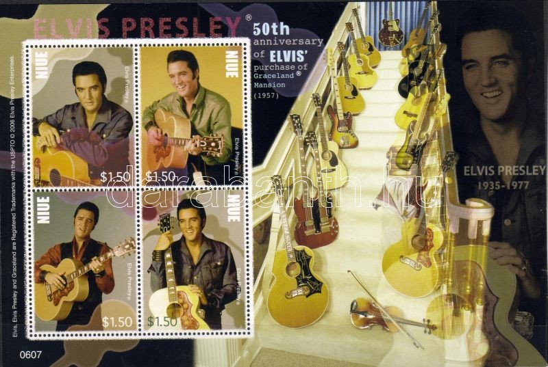 Elvis Presley mini sheet, Elvis Presley kisív, Elvis Presley Kleinbogen
