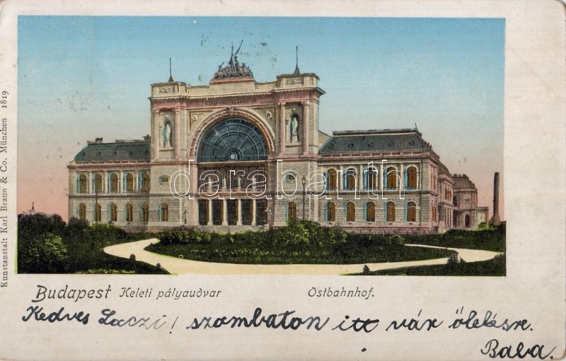 Budapest VII. Keleti pályaudvar, aranyozott