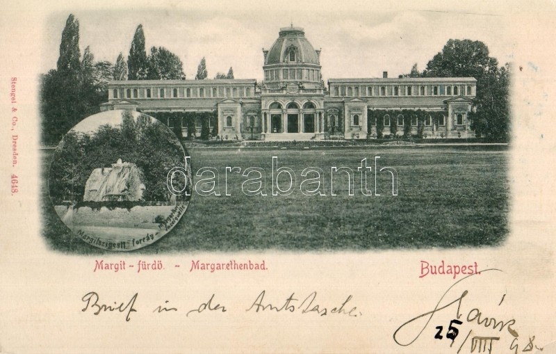 1898 Budapest XIII. Margitsziget, Margitfürdő, forrás