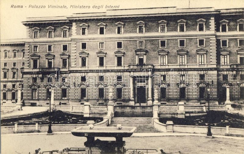 Rome, Roma; Palazzo Viminale, Ministero degli Interni, Enrico Verdesi / palace, Ministry of the Interior
