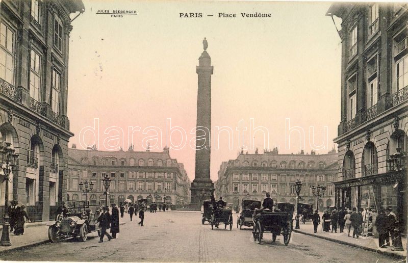 Paris, Place Vendome / square, monument, automobile, hotel
