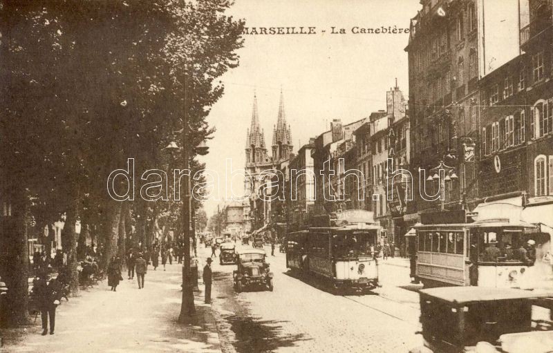 Marseille, Canebiere, automobile, tram