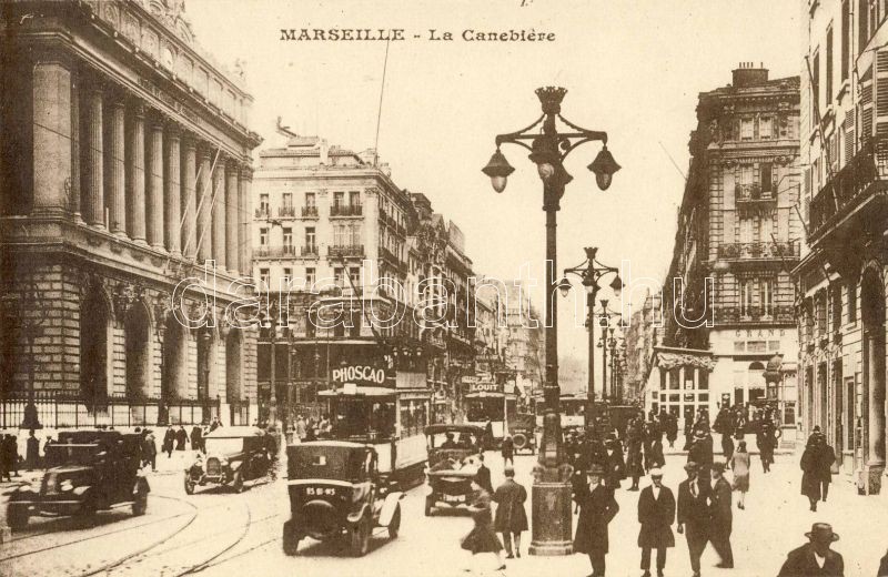 Marseille, Canebiére, automobile, tram