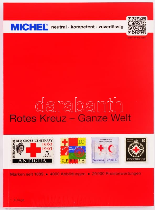 MICHEL Rotes Kreuz-Ganze Welt katalog, Michel Vörös Kereszt katalógus, MICHEL Red Cross thematic catalog