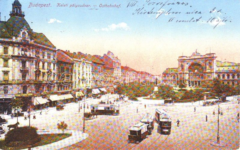 Budapest VII. Keleti Pályaudvar, villamos, Radnai Sándor üzlete