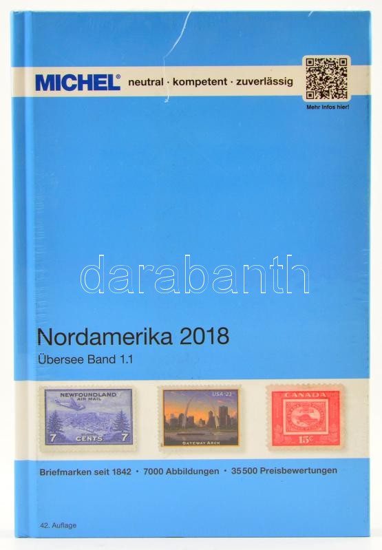 MICHEL Nordamerika-Katalog 2018 - Band 1.1, Michel Tengerentúl, Észak-Ameika katalógus 2018 band 1.1, MICHEL Nordamerika-Katalog 2018 - Band 1.1