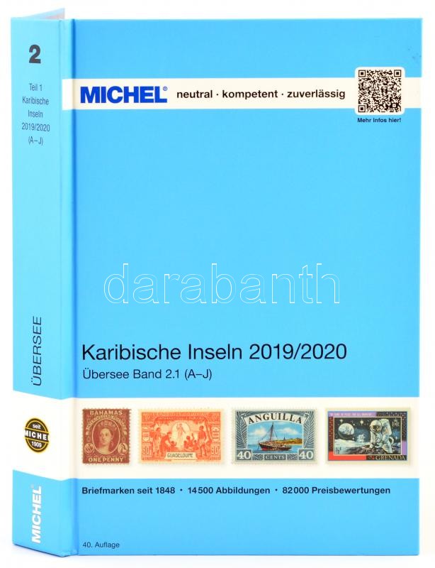 MICHEL Karibische-Inseln-Katalog 2019/2020 (ÜK 2/1) A-J, Michel Karib-szigetek 2019/2020 Band 2.1 (A-J), MICHEL Karibische-Inseln-Katalog 2019/2020 (ÜK 2/1) A-J