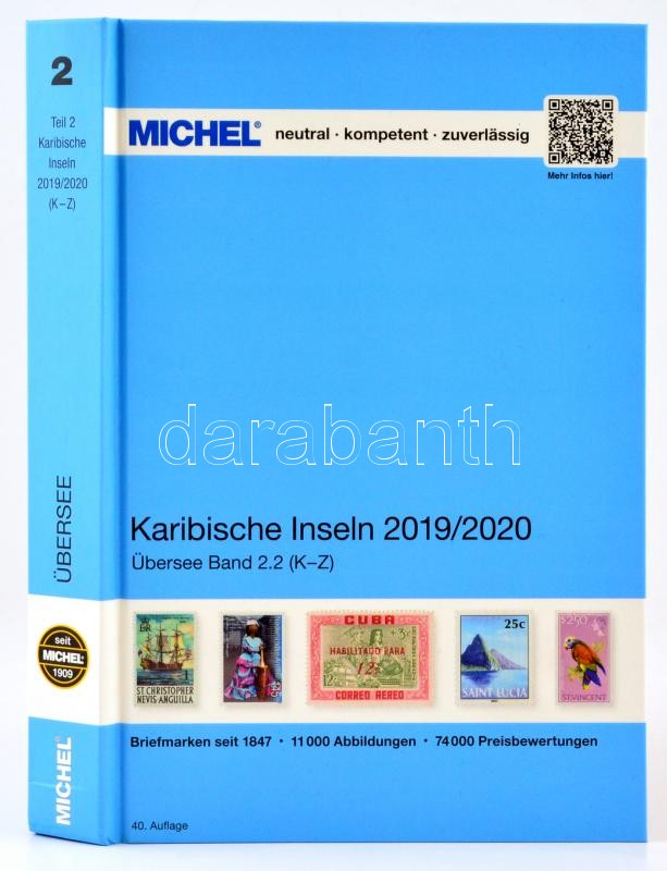 MICHEL Karibische-Inseln-Katalog 2019/2020 (ÜK 2/2) K-Z, Michel Karib-szigetek 2. rész, 2019/2020 (K-Z), MICHEL Karibische-Inseln-Katalog 2019/2020 (ÜK 2/2) K-Z
