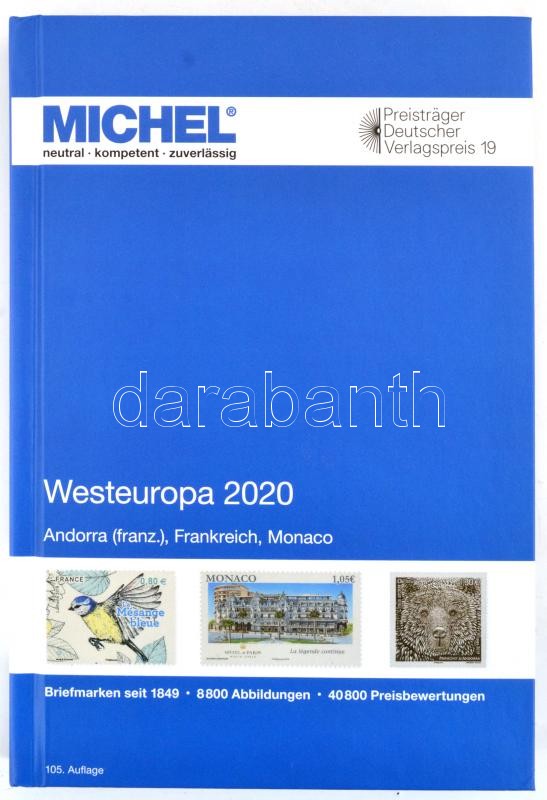 Michel Nyugat-Európa katalógus 2020 (E3)
6082-1-2020, MICHEL Westeuropa-Katalog 2020 (E 3), MICHEL Westeuropa-Katalog 2020 (E 3)