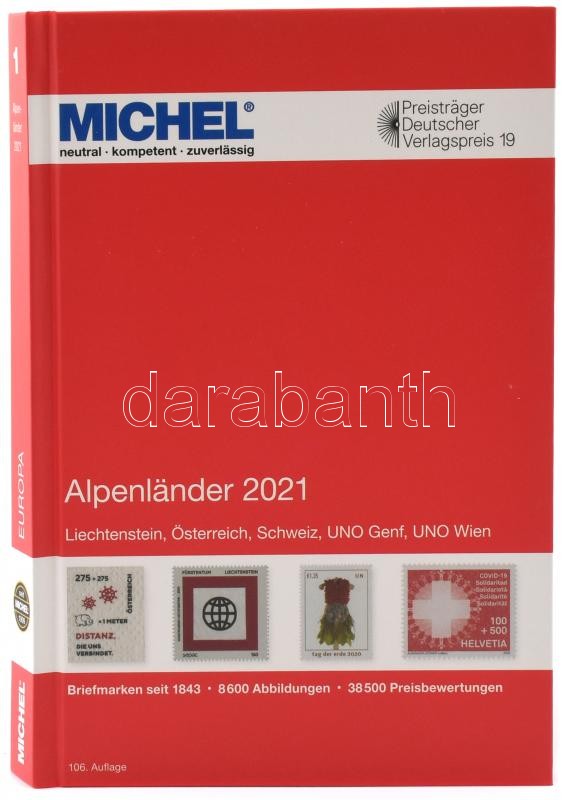 MICHEL Alpenländer 2021 (E1), Michel Alpok katalógus 2021 (E1)6081-1-2021, MICHEL Alpenländer 2021 (E1)