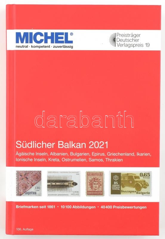 MICHEL Dél-Balkán katalógus 2021 (E 7) 6084-1-2021, MICHEL Südlicher Balkan-Katalog 2021 (E 7), MICHEL Südlicher Balkan-Katalog 2021 (E 7)