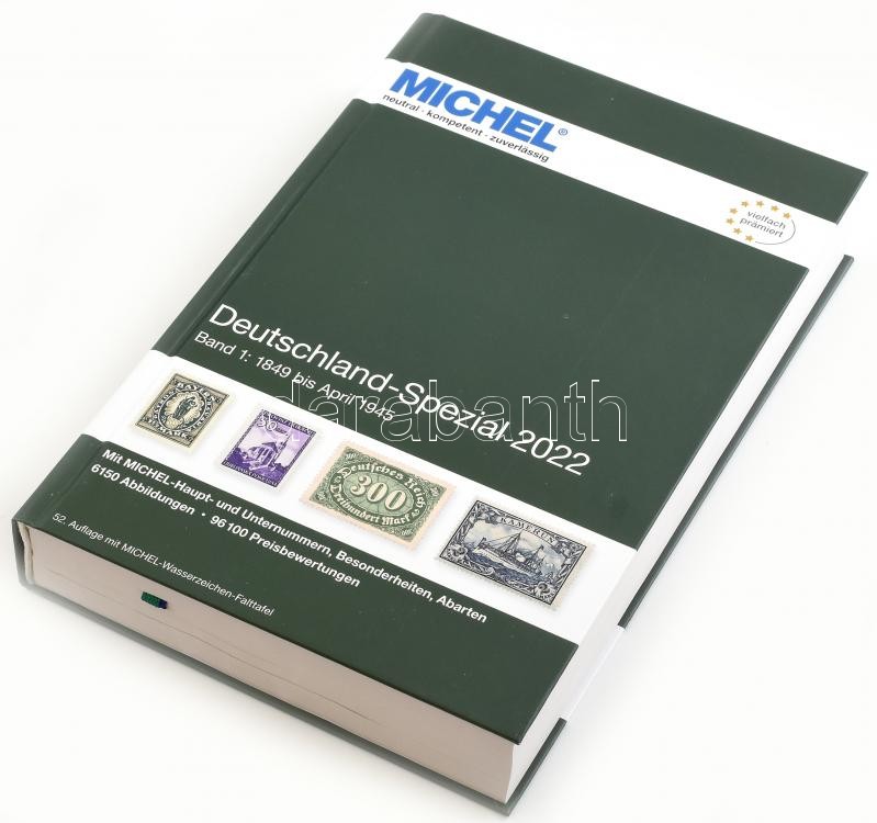 MICHEL Deutschland Spezial-Katalog 2022 Band 1, MICHEL Németország speciál katalógus 2022 1. kötet 6001-1-2022, MICHEL Germany Special Catalog 2022 Vol. 1