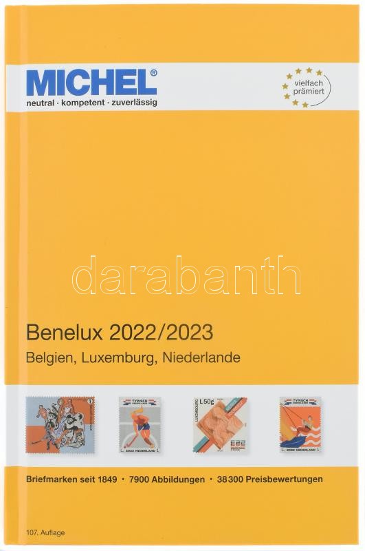 Michel Benelux katalógus 2022/2023, 6086-1-2022 (E12), MICHEL Benelux Countries 2022/2023 (E 12), MICHEL Benelux-Katalog 2022/2023 (E 12)