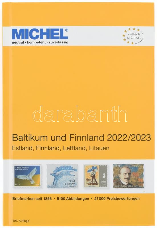 MICHEL Baltikum und Finnland-Katalog 2022/2023 (E 11), Michel Balti államok és Finnország katalógus 2022/2023, 6085-2-2022 (E11), MICHEL Baltic Countries and Finland 2022/2023 (E 11)