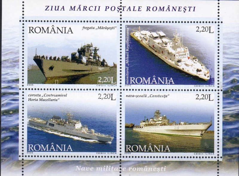 Tag der Briefmarke: Kriegsschiffe Block, Bélyegnap: hadihajók blokk, Stamp day: warships block