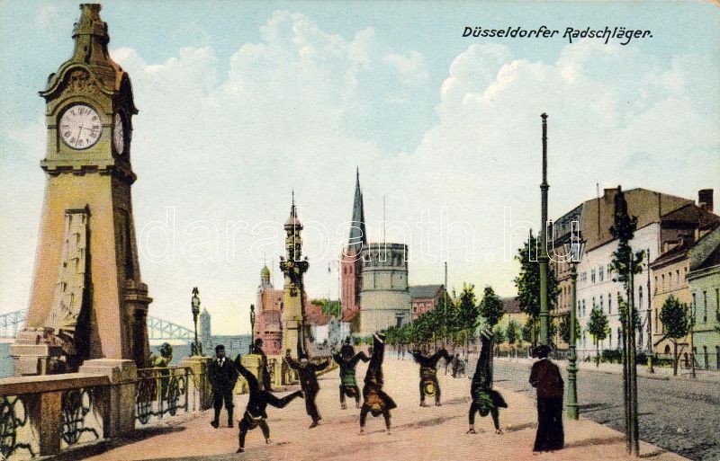 Düsseldorf, cigánykerekező emberek, Düsseldorf, cartwheel