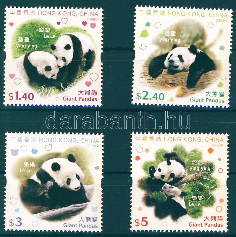 Große Pandas Satz mit Phosphorstreifen, Óriás panda sor foszforcsíkkal, Giant panda set with phosphor stripe