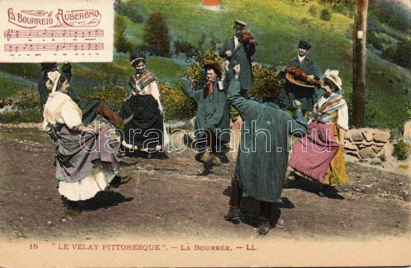 French folklore, Bourrée folk dance from Velay, Francia folklór, Bourrée tánc Velayből