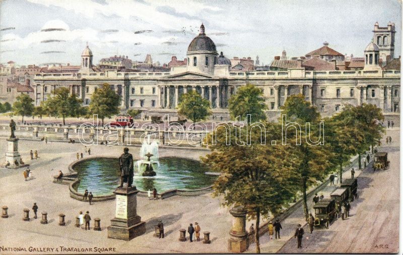 London, Trafalgar square, National gallery, automobile s: A. R. Quinton
